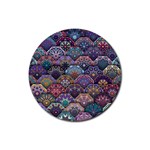 Texture, Pattern, Abstract Rubber Coaster (Round)