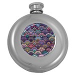 Texture, Pattern, Abstract Round Hip Flask (5 oz)