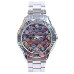 Texture, Pattern, Abstract Stainless Steel Analogue Watch