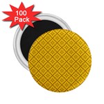 Yellow Floral Pattern Vintage Pattern, Yellow Background 2.25  Magnets (100 pack) 