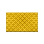 Yellow Floral Pattern Vintage Pattern, Yellow Background Sticker (Rectangular)