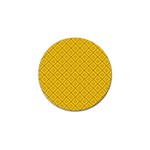 Yellow Floral Pattern Vintage Pattern, Yellow Background Golf Ball Marker