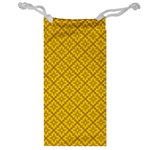 Yellow Floral Pattern Vintage Pattern, Yellow Background Jewelry Bag