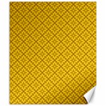Yellow Floral Pattern Vintage Pattern, Yellow Background Canvas 20  x 24 