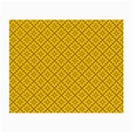 Yellow Floral Pattern Vintage Pattern, Yellow Background Small Glasses Cloth (2 Sides)