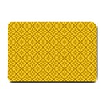 Yellow Floral Pattern Vintage Pattern, Yellow Background Small Doormat