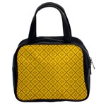 Yellow Floral Pattern Vintage Pattern, Yellow Background Classic Handbag (Two Sides)