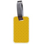 Yellow Floral Pattern Vintage Pattern, Yellow Background Luggage Tag (two sides)