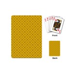 Yellow Floral Pattern Vintage Pattern, Yellow Background Playing Cards Single Design (Mini)