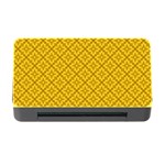 Yellow Floral Pattern Vintage Pattern, Yellow Background Memory Card Reader with CF