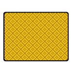Yellow Floral Pattern Vintage Pattern, Yellow Background Two Sides Fleece Blanket (Small)