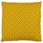Yellow Floral Pattern Vintage Pattern, Yellow Background Standard Premium Plush Fleece Cushion Case (Two Sides)