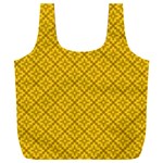 Yellow Floral Pattern Vintage Pattern, Yellow Background Full Print Recycle Bag (XXXL)