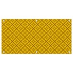 Yellow Floral Pattern Vintage Pattern, Yellow Background Banner and Sign 4  x 2 