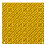 Yellow Floral Pattern Vintage Pattern, Yellow Background Banner and Sign 4  x 4 