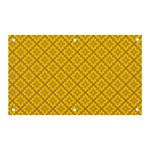 Yellow Floral Pattern Vintage Pattern, Yellow Background Banner and Sign 5  x 3 