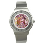 Abstract pink blend Stainless Steel Watch