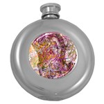 Abstract pink blend Round Hip Flask (5 oz)