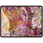 Abstract pink blend Two Sides Fleece Blanket (Large)