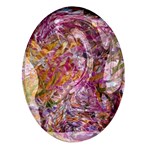 Abstract pink blend Oval Glass Fridge Magnet (4 pack)