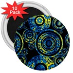 Authentic Aboriginal Art - Circles (Paisley Art) 3  Magnets (10 pack) 