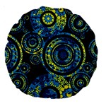 Authentic Aboriginal Art - Circles (Paisley Art) Large 18  Premium Round Cushions