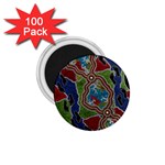 Authentic Aboriginal Art - Walking the Land 1.75  Magnets (100 pack) 
