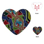 Authentic Aboriginal Art - Walking the Land Playing Cards Single Design (Heart)