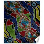Authentic Aboriginal Art - Walking the Land Canvas 20  x 24 