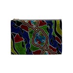 Authentic Aboriginal Art - Walking the Land Cosmetic Bag (Medium)