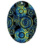 Authentic Aboriginal Art - Circles (Paisley Art) UV Print Acrylic Ornament Oval