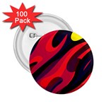 Abstract Fire Flames Grunge Art, Creative 2.25  Buttons (100 pack) 