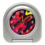 Abstract Fire Flames Grunge Art, Creative Travel Alarm Clock