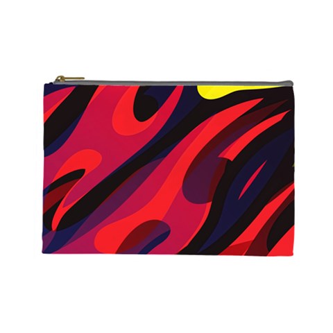 Abstract Fire Flames Grunge Art, Creative Cosmetic Bag (Large) from UrbanLoad.com Front