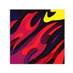 Abstract Fire Flames Grunge Art, Creative Square Satin Scarf (30  x 30 )