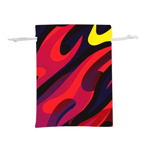 Abstract Fire Flames Grunge Art, Creative Lightweight Drawstring Pouch (S) from UrbanLoad.com Front