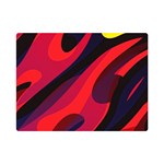 Abstract Fire Flames Grunge Art, Creative Premium Plush Fleece Blanket (Mini)