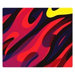 Abstract Fire Flames Grunge Art, Creative Premium Plush Fleece Blanket (Small)