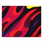 Abstract Fire Flames Grunge Art, Creative Premium Plush Fleece Blanket (Large)