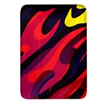 Abstract Fire Flames Grunge Art, Creative Rectangular Glass Fridge Magnet (4 pack)