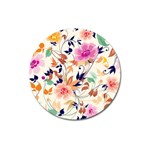 Abstract Floral Background Magnet 3  (Round)