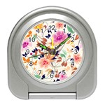 Abstract Floral Background Travel Alarm Clock