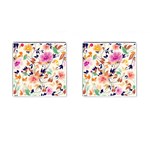 Abstract Floral Background Cufflinks (Square)