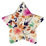 Abstract Floral Background Star Ornament (Two Sides)