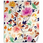 Abstract Floral Background Canvas 8  x 10 