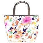 Abstract Floral Background Bucket Bag