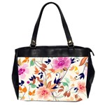 Abstract Floral Background Oversize Office Handbag (2 Sides)