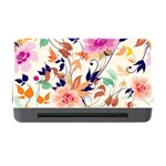 Abstract Floral Background Memory Card Reader with CF