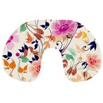 Abstract Floral Background Travel Neck Pillow