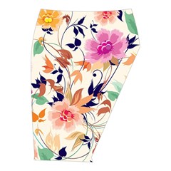 Abstract Floral Background Midi Wrap Pencil Skirt from UrbanLoad.com  Front Right 